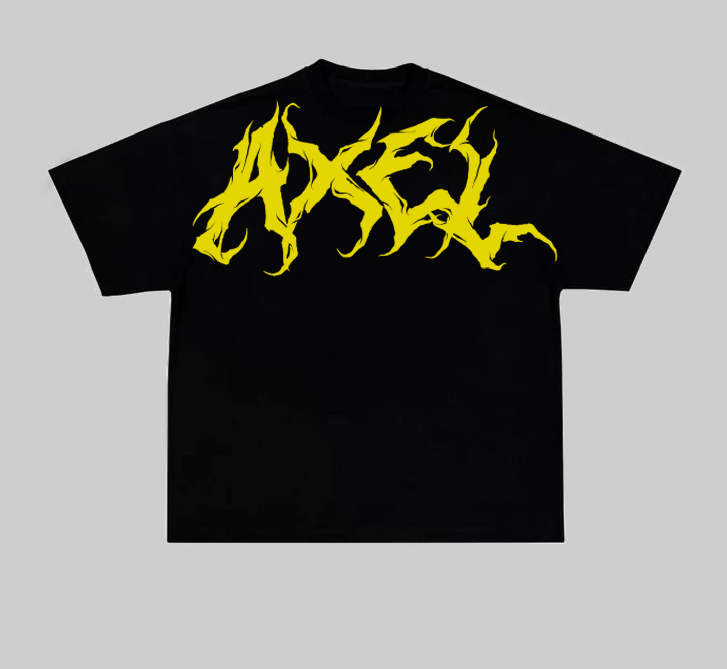 BLACK AXEL T-SHIRT WITH REBELLIOUS PRINT