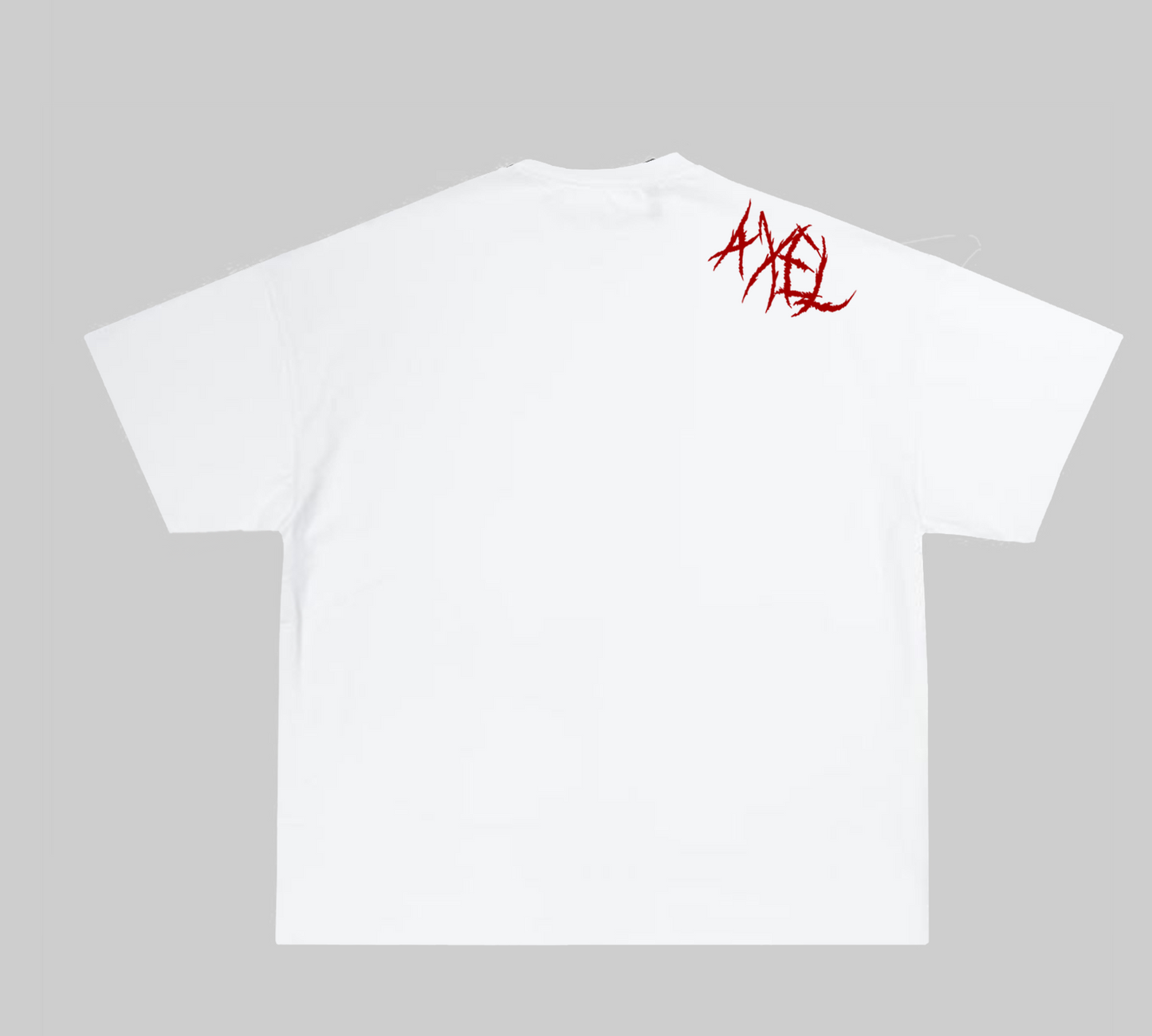 WHITE AXEL SHIRT WITH REDHAND PRINT