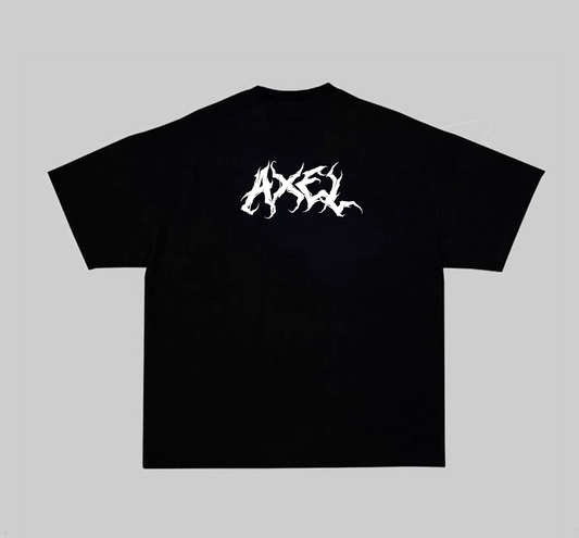 BLACK AXEL T-SHIRT WITH LOGO