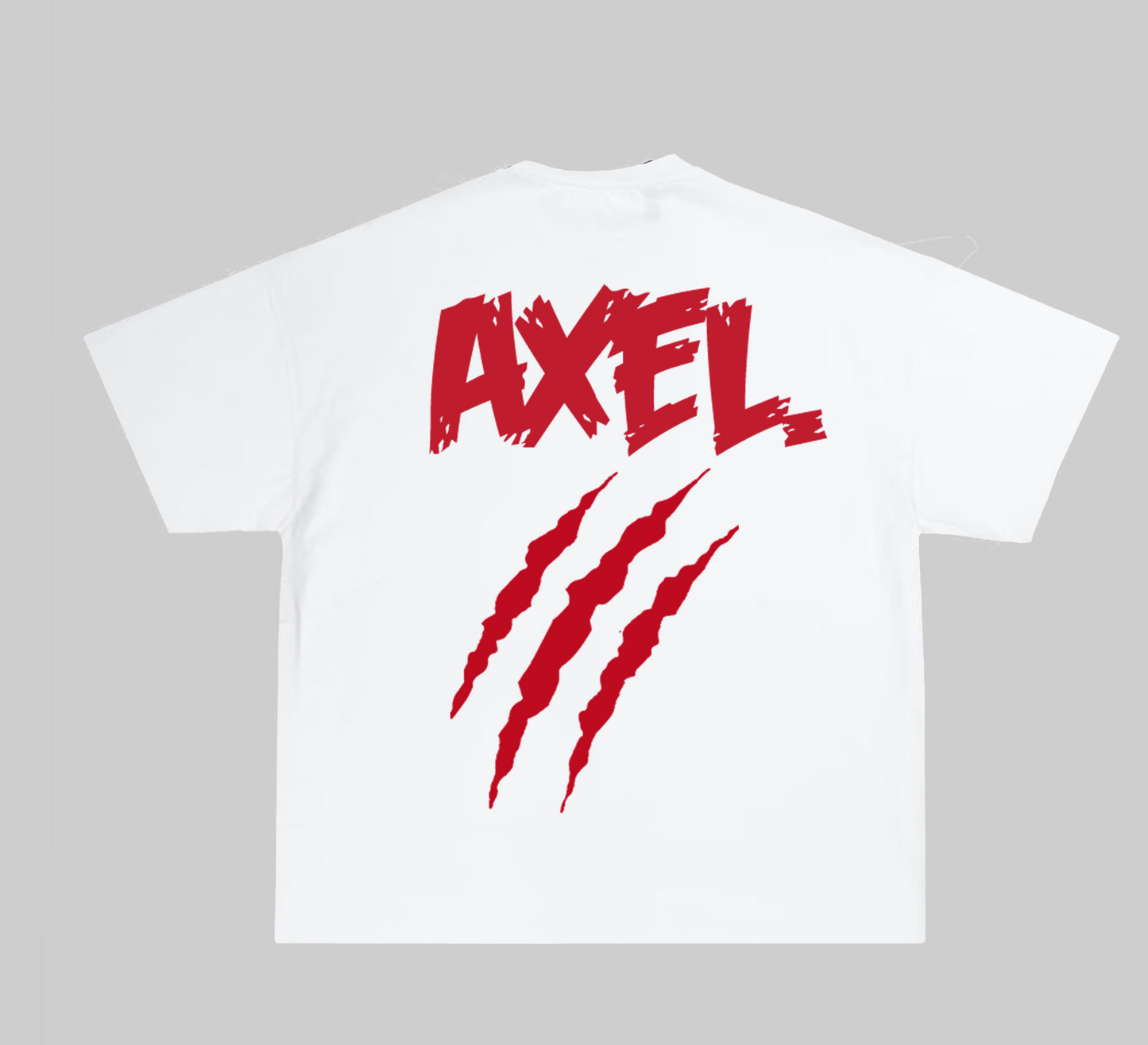 WHITE AXEL T-SHIRT WITH TIGER PRINT